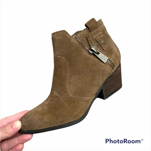 Women’s Pointed Toe Block Heel Ankle Boots size 5 - Picture 2 of 13